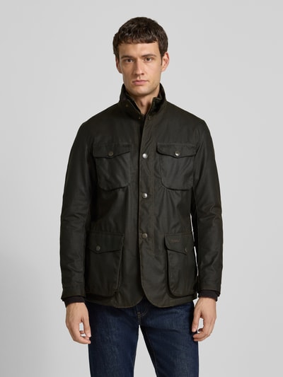 Barbour Regular Fit Jacke aus gewachster Baumwolle Oliv 4