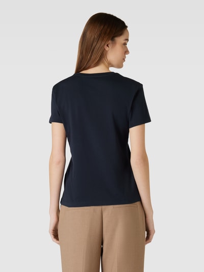 Marc O'Polo T-shirt met labelprint Marineblauw - 5