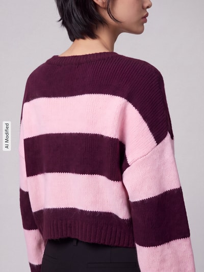 ONLY Pullover mit U-Boot-Ausschnitt Offwhite 3