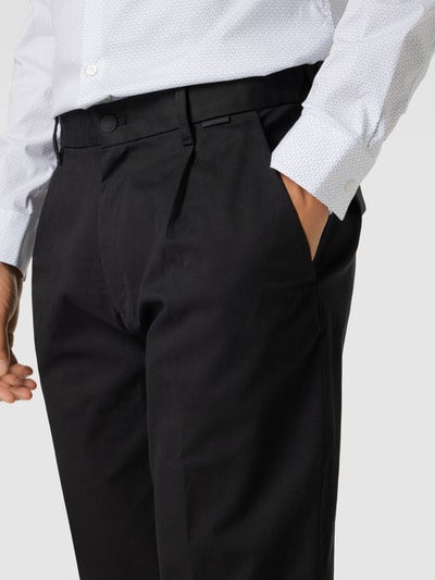 CK Calvin Klein Chino met bandplooien, model 'MODERN' Zwart - 3