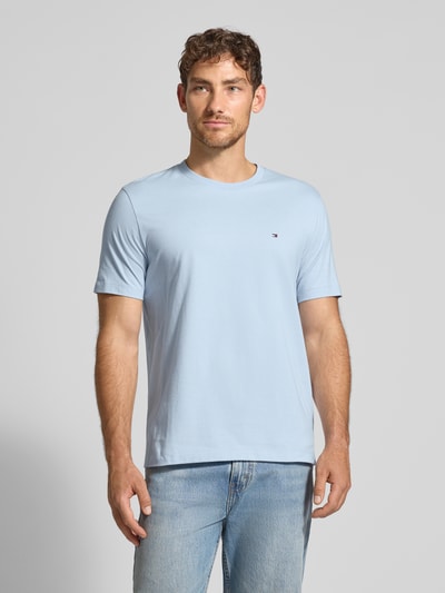 Tommy Hilfiger Regular Fit T-Shirt aus reiner Baumwolle Hellblau 4
