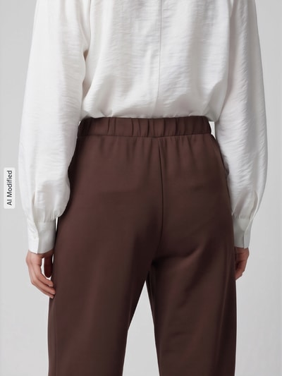 Tom Tailor Loose Fit Sweatpants mit Viskose-Anteil Schoko 3