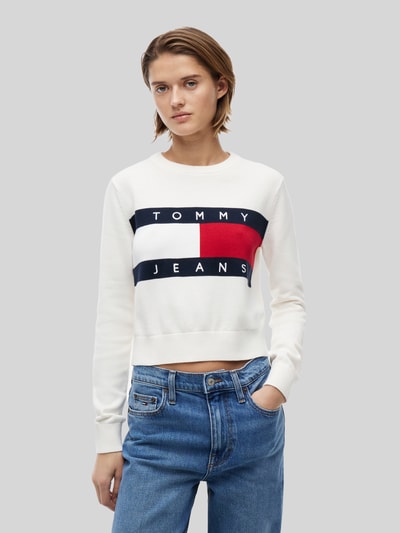 Tommy Jeans Regular Fit Pullover aus reiner Baumwolle Offwhite 4