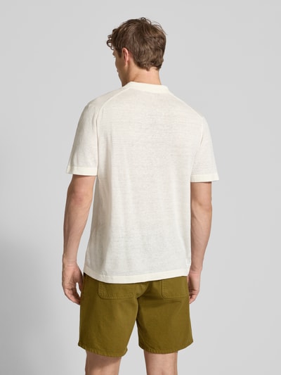 Les Deux Regular Fit Poloshirt aus Leinen-Baumwoll-Mix Modell 'Emmanuel' Offwhite 5