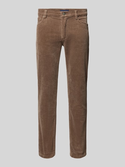 Christian Berg Men Corduroy broek in 5-pocketmodel Taupe - 2