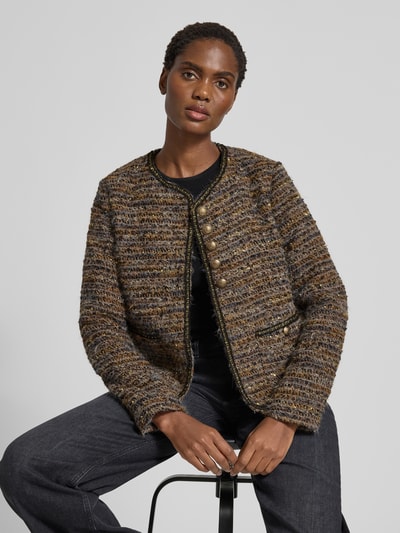 WHITE LABEL Blazer in Bouclé-Optik Gold 3