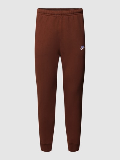 Nike Standard Fit Sweatpants aus Baumwoll-Mix Modell 'NSW CLUB JOGG' Dunkelbraun 2