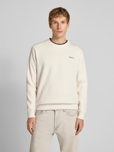 Pepe Jeans Regular Fit Sweatshirt aus Baumwollmix Modell 'MACBETH' Offwhite 4