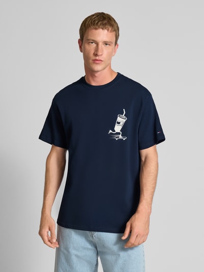 Tommy Jeans Regular fit T-shirt van puur katoen Marineblauw - 5