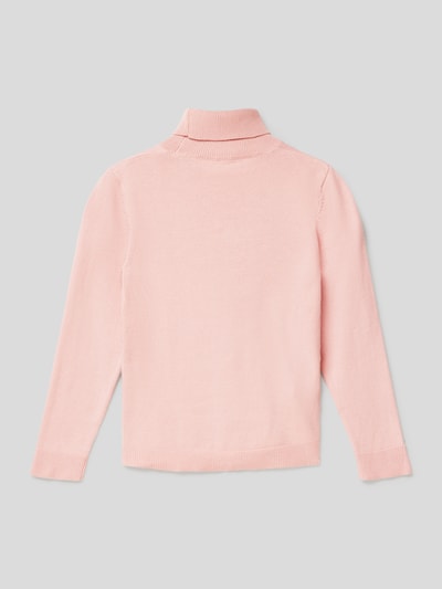 Mango Strickpullover mit Rollkragen Modell 'BELLA' Hellrosa 3