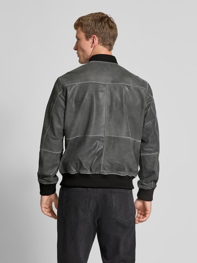 Jack & Jones Jas in leerlook Antraciet - 5