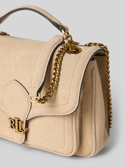 Lauren Ralph Lauren Torebka ze skóry bydlęcej z aplikacją z logo model ‘BRADLEY’ Piaskowy 3