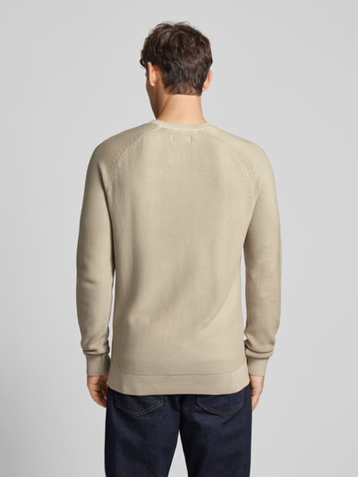 s.Oliver RED LABEL Gebreide pullover met ribboorden Beige - 5