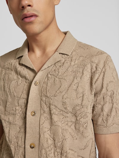 Only & Sons Koszula casualowa z kołnierzem z połami model ‘DAN’ Beżowy 3