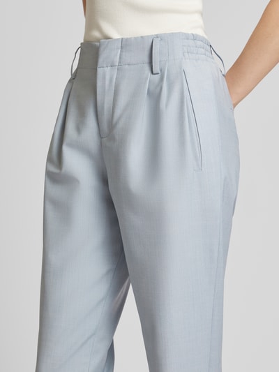 Drykorn Spodnie do garnituru z prostą nogawką i zakładkami w pasie model ‘DISPATCH’ Błękitny melanż 3
