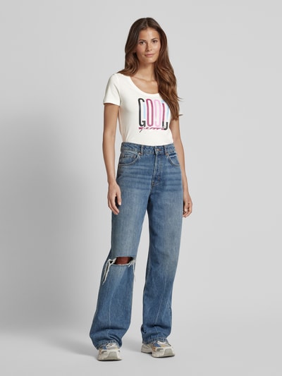 s.Oliver RED LABEL T-Shirt mit Statement-Print Offwhite 1