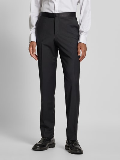 BOSS Pantalon met persplooien, model 'LEON' Zwart - 4