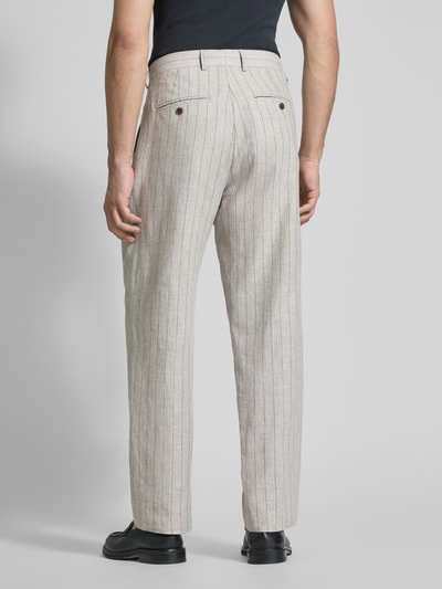 SELECTED HOMME Regular Fit Leinenhose mit Bundfalten Hellbraun 5