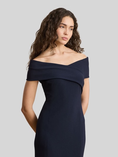 Lauren Ralph Lauren Sukienka wieczorowa z dekoltem carmen Ciemnoniebieski 1