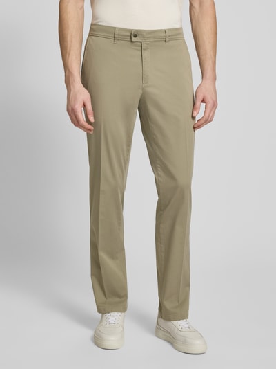 Brax Regular Fit Hose mit Gesäßtaschen Modell 'Evans' Oliv 4