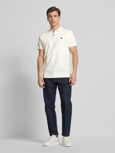 Lerros Poloshirt met labelstitching Offwhite - 1