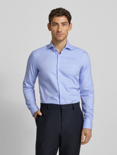 BOSS Slim fit zakelijk overhemd van puur katoen, model 'HANK' Bleu - 4