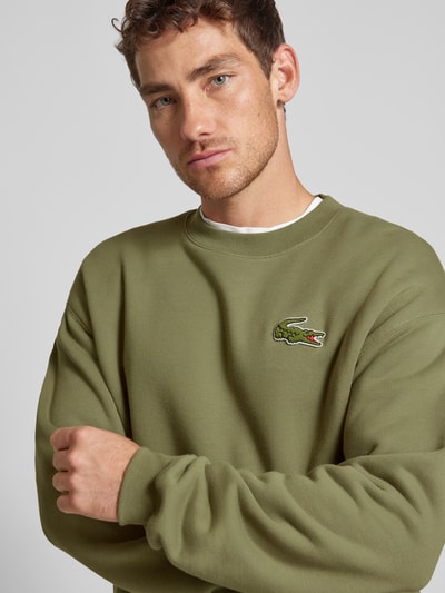 Lacoste Sweatshirt mit Logo-Patch Oliv 3