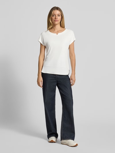 Tom Tailor Regular Fit T-Shirt aus Modal-Mix Ecru 1
