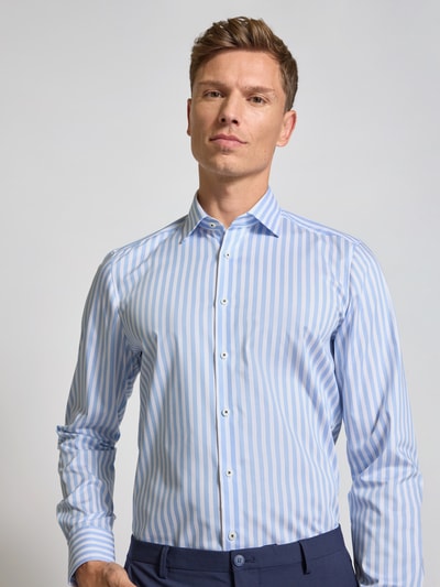 OLYMP Level Five Koszula biznesowa o kroju slim fit z listwą guzikową Błękitny 3
