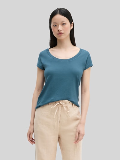 Marc O'Polo Regular Fit T-Shirt aus reiner Baumwolle Petrol 4