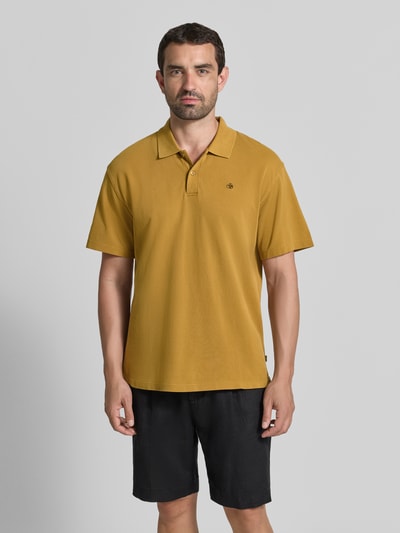 Scotch & Soda relaxed fit poloshirt met gestikt logo Cognac - 4