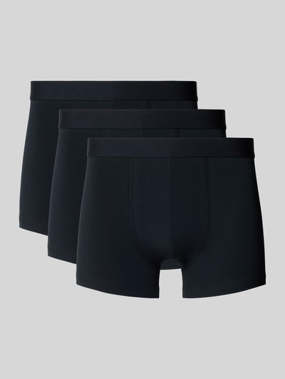 Bread & Boxers Trunks mit elastischem Bund im 3er-Pack Marine 1