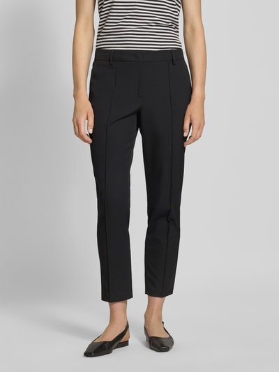 Christian Berg Woman Selection Slim fit stoffen broek met verkort model Zwart - 4