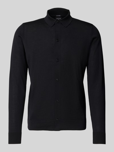 Strellson Regular fit gebreid jack van zuivere scheerwol, model 'MAREK'  Zwart - 2
