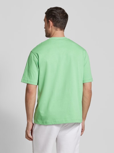 Lacoste T-shirt o kroju oversized z naszywką z logo Jasnozielony 5