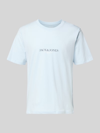 Jack & Jones T-Shirt mit Label-Print Modell 'BILLYBURG' Hellblau 2
