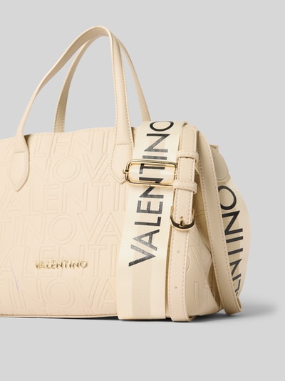 VALENTINO BAGS Handtas met labelapplicatie, model 'PANSY' Ecru - 2