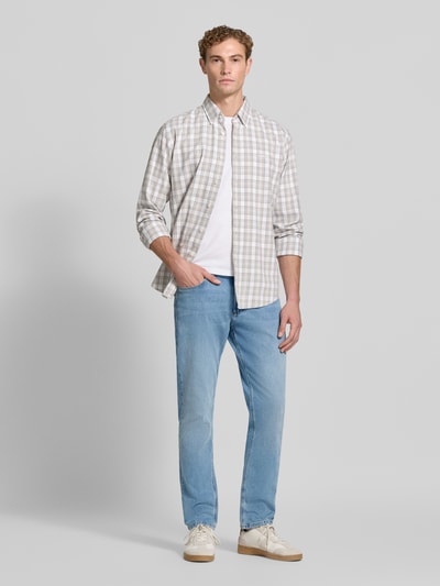 bugatti Straight Fit Jeans aus Baumwoll-Mix Hellblau 1