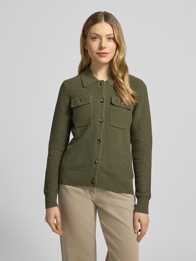 Christian Berg Woman Regular Fit Jacke in Strick-Optik Oliv 4
