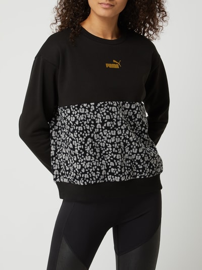 PUMA PERFORMANCE Relaxed Fit Sweatshirt mit Kontrasteinsatz Black 4