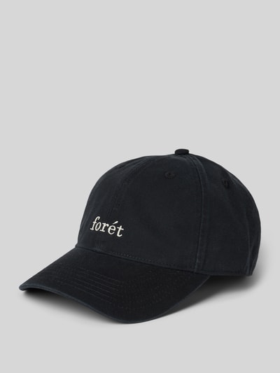 Forét Baseballpet met labelstitching Zwart - 1