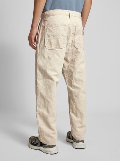 Carhartt Work In Progress Regular fit broek met verstevigde knieën, model 'WALTER' Beige - 5