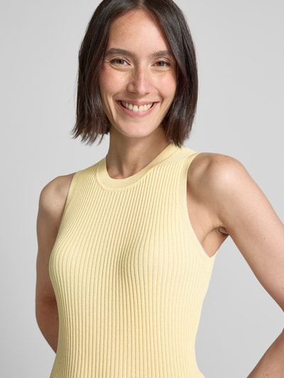 Mango Tanktop mit Leinen-Anteil Modell 'BUGAMBI' GELB 3