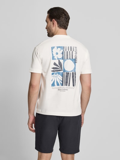 Marc O'Polo Relaxed Fit T-Shirt aus reiner Baumwolle Offwhite 5