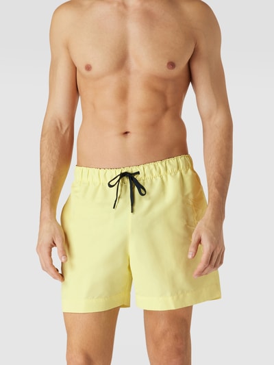 Tommy Hilfiger Regular fit zwembroek met merkopschrift Lichtgeel - 1