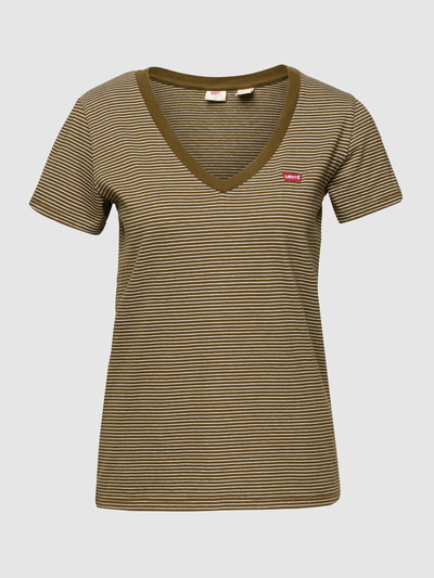 Levi's® T-Shirt mit Label-Stitching Oliv 2