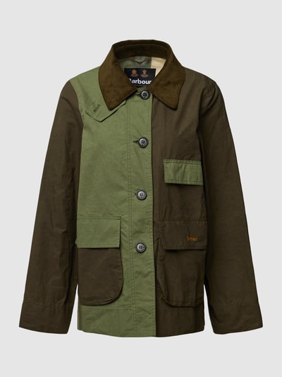 Barbour Jacke mit Label-Stitching Modell 'GARNOCK' Khaki 2