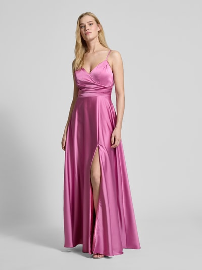 Laona Abendkleid in Wickel-Optik Pink 1