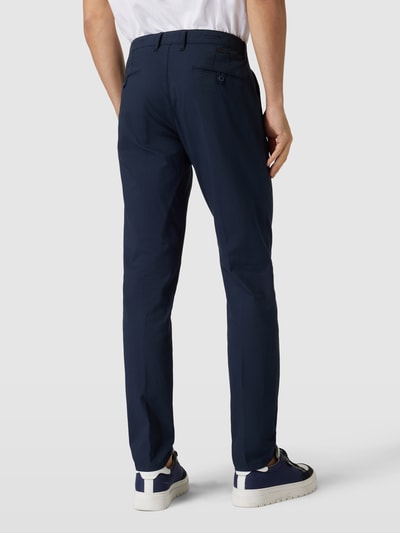 ALBERTO Slim fit chino met steekzakken opzij, model 'ROB' Marineblauw - 5