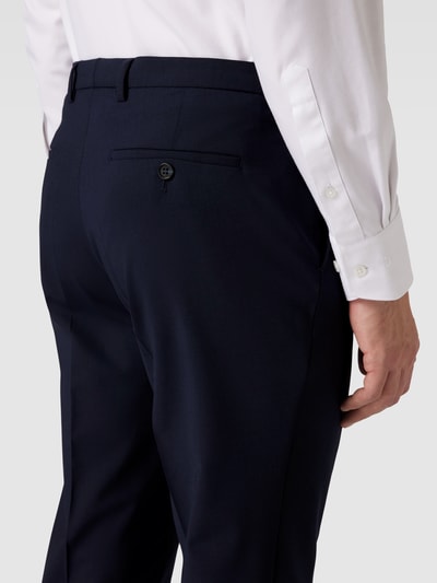 CG - Club of Gents Slim fit pantalon van jersey, model 'Cedric' Marineblauw - 3